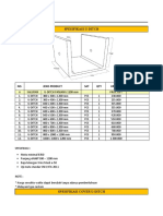 Spesifikasi U-Ditch: NO. Jenis Product SAT QTY HRG Sat Berat