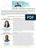 2022 Louisiana Teachers and Principals of The Year