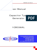 User Manual Capacitor Type Generator