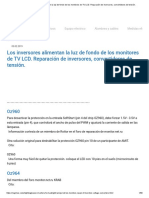 Los Inversores Alimentan La Luz de Fondo de Los Monitores de TV LCD. Reparación de Inversores, Convertidores de Tensión