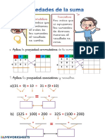 Aplica La Propiedad Conmutativa de La Suma y Resuelve