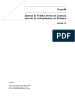 Grupo04 Sistema de Pedidos Online de Cafetería Documento de La Arquitectura Del Software