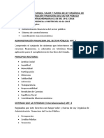 Ley Orgánica de Administración Financiera Del Sector Público