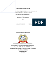 Green Engine System: Bachelor of Technology