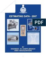 Military Engineering Services Estimating Data 07