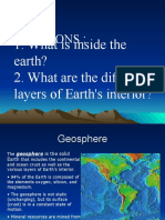 KEY Questions:: 1. What Is Inside The Earth? 2. What Are The Different Layers of Earth's Interior?