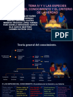 El Conocimiento y El Criterio de La Verdad