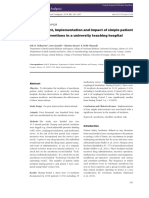 Development, Implementation and Impact of Simple Patient Safety Interventions in A University Teaching Hospital