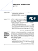 Transfer Pricing in Divisionalized Companies: Question IM 21.1 Advanced