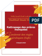 Rattrapage Prières Manquées Madhhab Maliki