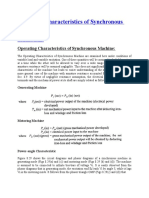 Operating Characteristics of Synchronous Machine