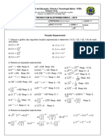 Lista - Função Exponencial 1 Ano