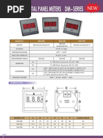 Digital Panel Meters Dm-Series: Model No. DM-80E DM-60E DM-50E