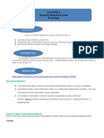 Research Methods in Social Psychology: Learning Outcomes