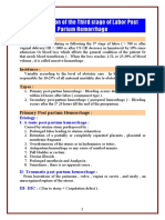 Complication of 3rd Stage of Labor PPH-1 