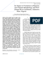 Assessment of The Impact of Variations in Riparian Landuse On Stream Channel Morphology and Flow Regime in The Kilange River Catchment, Adamawa State, Nigeria