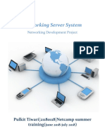 Networking Server System: Pulkit Tiwari - 21180118 - Netcamp Summer Training