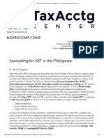 Accounting For VAT in The Philippines - Tax and Accounting Center, Inc