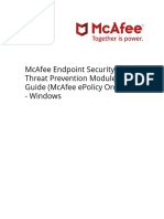 Mcafee Endpoint Security 10.5.0 - Threat Prevention Module Product Guide (Mcafee Epolicy Orchestrator) - Windows