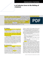 An Investigation of Cohesive Errors in The Writing of PRC Tertiary EFL Students