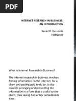 Internet Research in Business