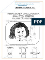 Atividade EI - Menina Bonita Do Laco de Fita