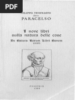 Paracelso - I Nove Libri Sulla Natura Delle Cose