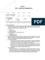 Class 8 Chapter 1: Computer Fundamentals: 1. Circle The Correct Option