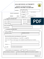 Ghana Revenue Authority: Personal Income Tax Return