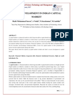 Recent Development in Indian Capital Market: Shaik Mohammad Imran, A Nadia, N.Saradamma, M.Ambika