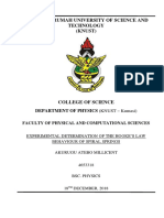 Lab Report Sample For Spiral Spring Mass