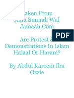 Are Protests & Demonstrations in Islam Halaal or Haram