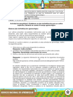 E3 Establecer Un Plan de Fertilización para Un Cultivo