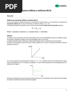 Física-Gráficos Do Movimento Retilíneo e Uniforme