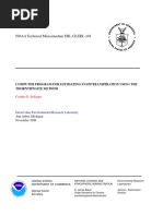 Computer Program For Estimating Evapotranspiration Using The Thornwaite