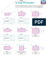 Interactive Worksheet - Area and Perimeter