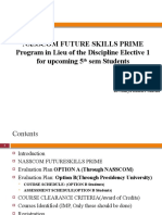 Nasscom Future Skills Prime Program in Lieu of The Discipline Elective 1 For Upcoming 5 Sem Students