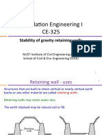 CE325 - 06 Stability of Gravity Retaining Walls