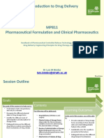 Lecture 1 - Introduction To Drug Delivery