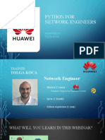 Python For Network Engineers - Huawei Presentation - Updated