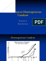 Introduction To Heterogeneous Catalysis: Letcture-1