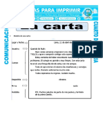 Ficha Que Es Una Carta para Cuarto de Primaria