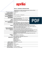 Tuono V4 - Technical Specifications