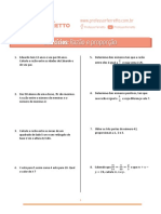 Exercícios: Razão E Proporção: Professorferretto Professorferretto