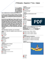 Avaliação de Espanhol 7º Ano 4º Bimestre Av2