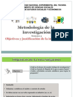 Presentación de Diapositivas Sobre Los Objetivos y Justificación de La Investigación