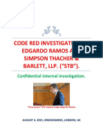 Code Red Investigation of Edgardo Ramos and Simpson Thacher & Barlett, Llp. ("STB")