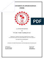 Symbiosis University of Applied Sciences Indore: An Internship Report ON "IT Audit - Techite Consulting Services"