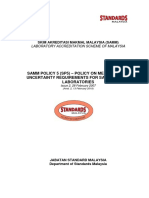 SAMM Policy 5, Measurement Uncertainty, Issue 2, 28 Feb 2007 (Amd. 2, 13 Feb 2019)