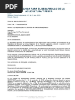 Ley Orgánica para El Desarrollo de La Acuicultura y La Pesca